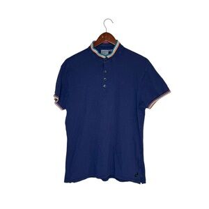 J.C. Rags Navy Blue Cotton Polo XL